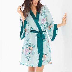 Soma Floral Chiffon Kimono Robe. Size Small Medium